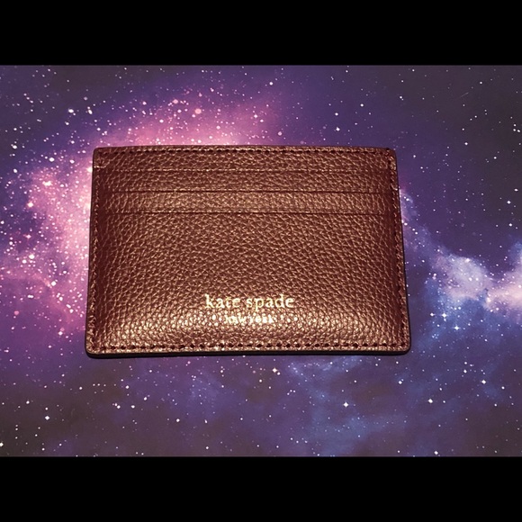 Kate Spade Eva Slim Card Holder in Cherrywood - Picture 2 of 4